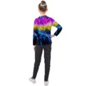 Night Skiing Colored Dead Grateful Lights Mountain Kids  Long Mesh T-Shirt View2