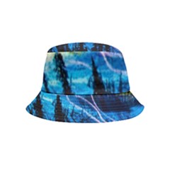 Night Skiing Colored Dead Grateful Lights Mountain Bucket Hat (kids) by Loisa77