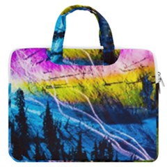 Night Skiing Colored Dead Grateful Lights Mountain Macbook Pro 13  Double Pocket Laptop Bag by Loisa77