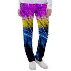 Night Skiing Colored Dead Grateful Lights Mountain Women s Casual Pants by Loisa77