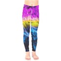 Night Skiing Colored Dead Grateful Lights Mountain Kids  Classic Winter Leggings View1