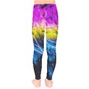 Night Skiing Colored Dead Grateful Lights Mountain Kids  Classic Winter Leggings View2