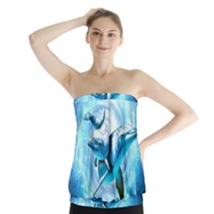 Dolphin Blue Fantasy Strapless Top by Loisa77