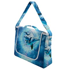 Dolphin Blue Fantasy Box Up Messenger Bag by Loisa77