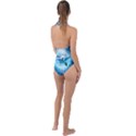 Dolphin Blue Fantasy Plunge Cut Halter Swimsuit View2