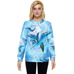 Dolphin Blue Fantasy Hidden Pocket Sweatshirt