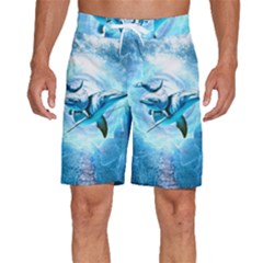 Dolphin Blue Fantasy Men s Beach Shorts