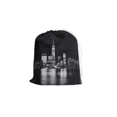 Nyc New York Skyline City Buildings Drawstring Pouch (small) by Loisa77