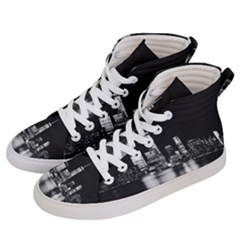 Nyc New York Skyline City Buildings Women s Hi-top Skate Sneakers by Loisa77