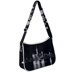 Nyc New York Skyline City Buildings Zip Up Shoulder Bag by Loisa77