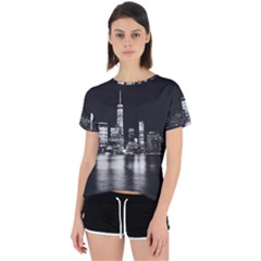 Nyc New York Skyline City Buildings Open Back Sport T-shirt by Loisa77