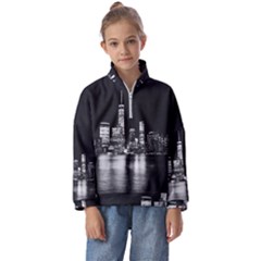 Nyc New York Skyline City Buildings Kids  Half Zip Hoodie