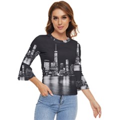 Nyc New York Skyline City Buildings Bell Sleeve Top