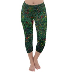 Grass Nature Meadow Capri Winter Leggings 