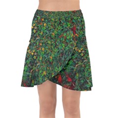 Grass Nature Meadow Wrap Front Skirt by Loisa77