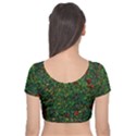 Grass Nature Meadow Velvet Short Sleeve Crop Top  View2