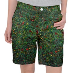 Grass Nature Meadow Women s Pocket Shorts by Loisa77