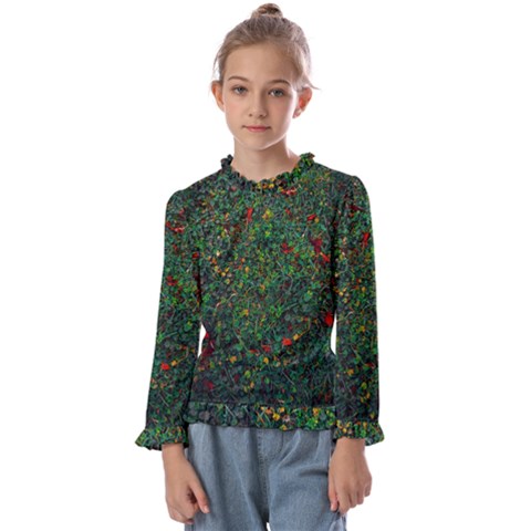 Grass Nature Meadow Kids  Frill Detail T-shirt by Loisa77