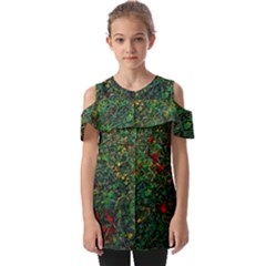 Grass Nature Meadow Fold Over Open Sleeve Top by Loisa77