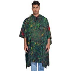 Grass Nature Meadow Men s Hooded Rain Ponchos