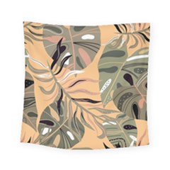 Leaves Monstera Picture Print Pattern Square Tapestry (small)