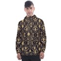 Vintage Batik Art Architecture Pattern Men s Front Pocket Pullover Windbreaker View1