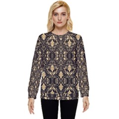 Vintage Batik Art Architecture Pattern Hidden Pocket Sweatshirt