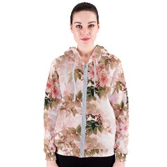 Flower Plant Vintage Retro Women s Zipper Hoodie