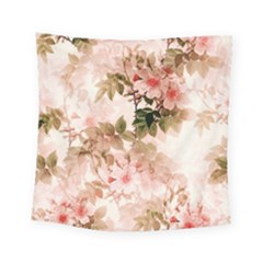 Flower Plant Vintage Retro Square Tapestry (small)