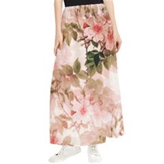 Flower Plant Vintage Retro Maxi Chiffon Skirt