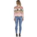 Flower Plant Vintage Retro Women s Long Sleeve Revers Collar Cropped Jacket View4