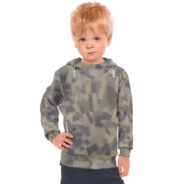 Geometric Bliss Print Pattern Design Kids  Hooded Pullover