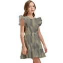 Geometric Bliss Print Pattern Design Kids  Winged Sleeve Dress View3