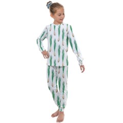 Leek Pattern 2 Kids  Long Sleeve Set 