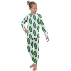 Kale Pattern 4 Kids  Long Sleeve Set 