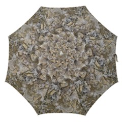 Fossilized Seashell Texture Print Design Bk Straight Umbrellas by dflcprintsclothing