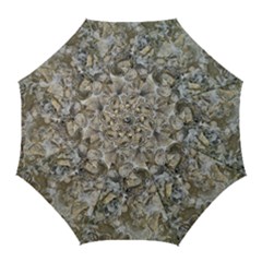 Fossilized Seashell Texture Print Design Bk Golf Umbrellas by dflcprintsclothing