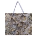 Fossilized Seashell Texture Print Design Bk Zipper Large Tote Bag View1