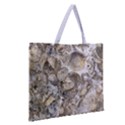 Fossilized Seashell Texture Print Design Bk Zipper Large Tote Bag View2