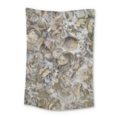 Fossilized Seashell Texture Print Design Bk Small Tapestry