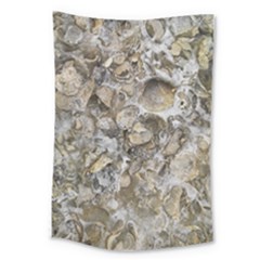 Fossilized Seashell Texture Print Design Bk Large Tapestry