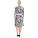 Fossilized Seashell Texture Print Design Bk Wrap Up Cocktail Dress View2