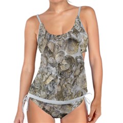 Fossilized Seashell Texture Print Design Bk Tankini Set by dflcprintsclothing