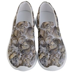 Fossilized Seashell Texture Print Design Bk Men s Lightweight Slip Ons by dflcprintsclothing