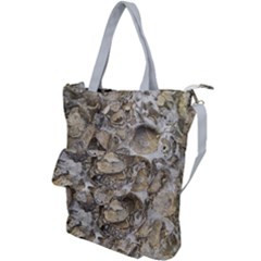 Fossilized Seashell Texture Print Design Bk Shoulder Tote Bag by dflcprintsclothing