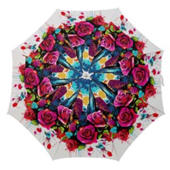 City Rose 2-gigapixel-art-scale-4 00x Straight Umbrellas by BrightWear