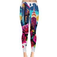 City Rose 2-gigapixel-art-scale-4 00x Everyday Leggings  by BrightWear