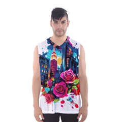 City Rose 2-gigapixel-art-scale-4 00x Men s Basketball Tank Top by BrightWear