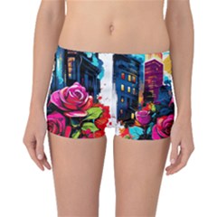 City Rose 2-gigapixel-art-scale-4 00x Boyleg Bikini Bottoms by BrightWear