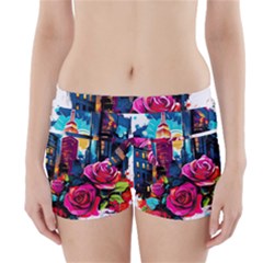 City Rose 2-gigapixel-art-scale-4 00x Boyleg Bikini Wrap Bottoms by BrightWear